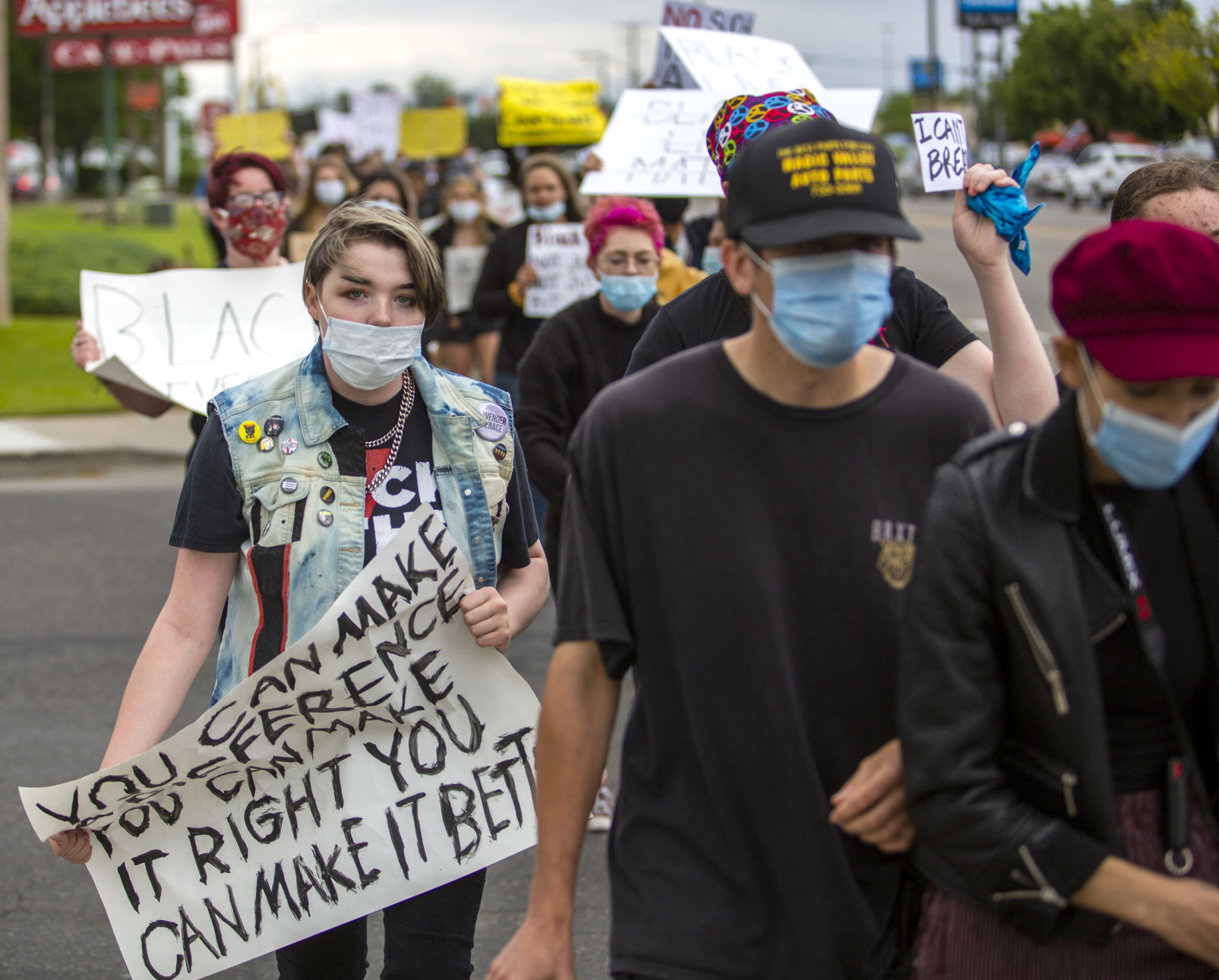 Citizens gather to protest police brutality